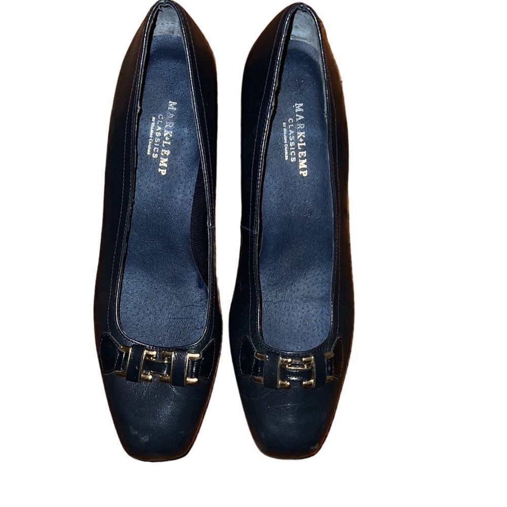 Mark Lemp Classics Blue Leather Shoes Size 9 N